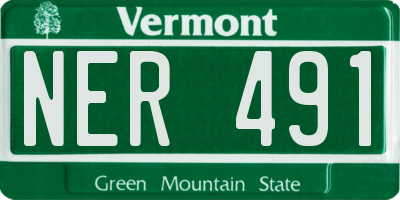 VT license plate NER491