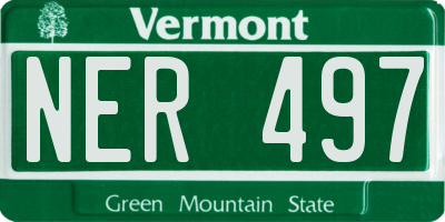 VT license plate NER497