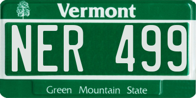 VT license plate NER499