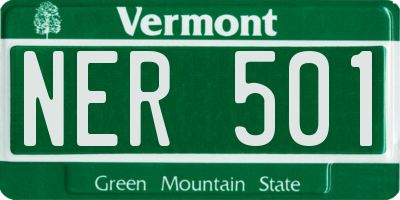 VT license plate NER501