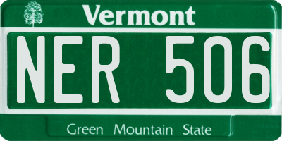 VT license plate NER506