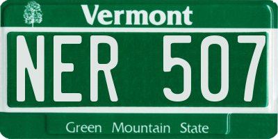VT license plate NER507