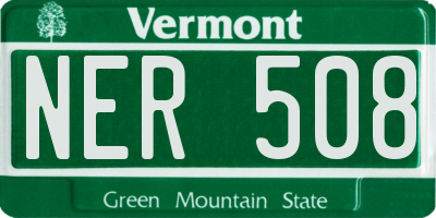VT license plate NER508