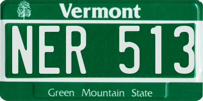 VT license plate NER513