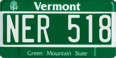 VT license plate NER518