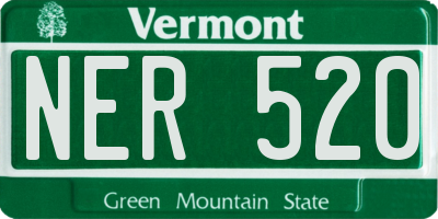 VT license plate NER520