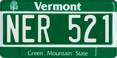 VT license plate NER521