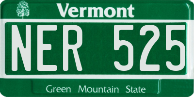 VT license plate NER525
