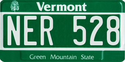 VT license plate NER528
