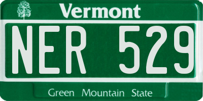VT license plate NER529