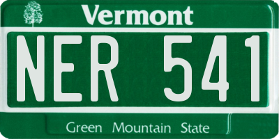 VT license plate NER541