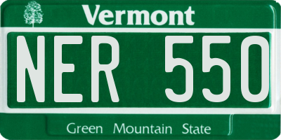 VT license plate NER550