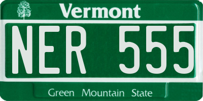 VT license plate NER555