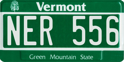 VT license plate NER556