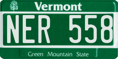 VT license plate NER558