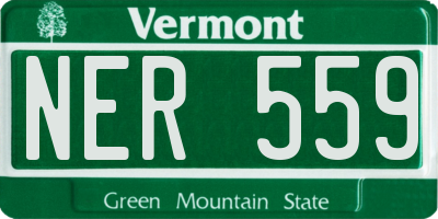 VT license plate NER559