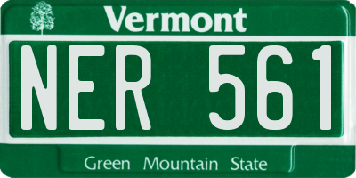 VT license plate NER561
