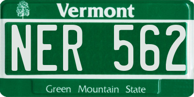 VT license plate NER562