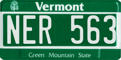 VT license plate NER563