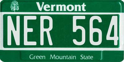 VT license plate NER564
