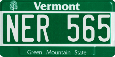 VT license plate NER565