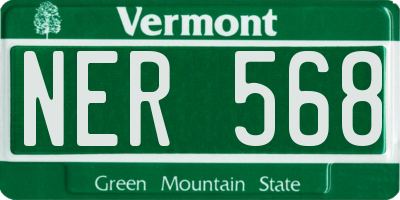 VT license plate NER568