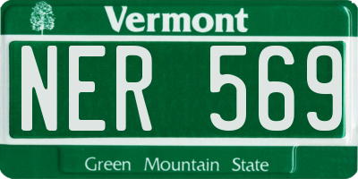 VT license plate NER569