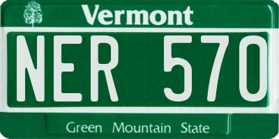 VT license plate NER570
