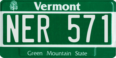 VT license plate NER571