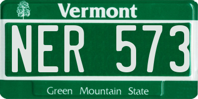 VT license plate NER573