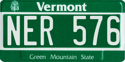 VT license plate NER576