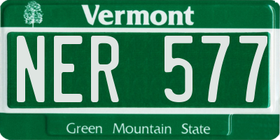 VT license plate NER577