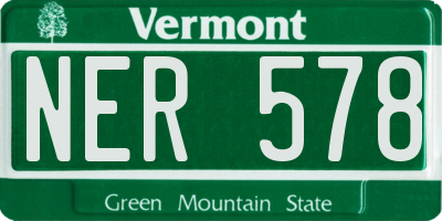 VT license plate NER578