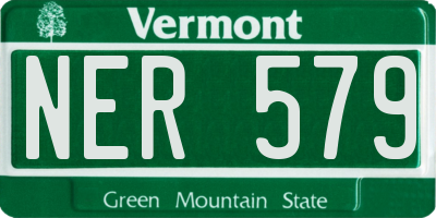 VT license plate NER579