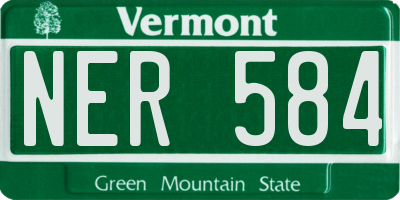 VT license plate NER584