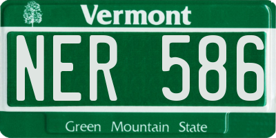 VT license plate NER586