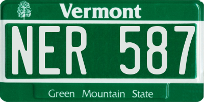 VT license plate NER587