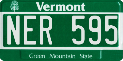 VT license plate NER595