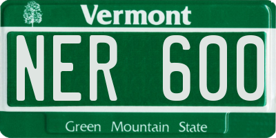 VT license plate NER600