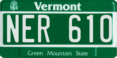 VT license plate NER610
