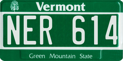 VT license plate NER614