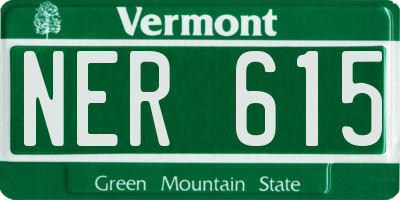 VT license plate NER615