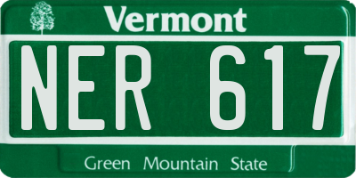 VT license plate NER617