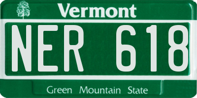 VT license plate NER618