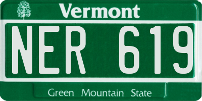 VT license plate NER619