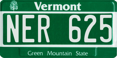 VT license plate NER625
