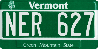 VT license plate NER627