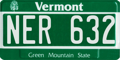 VT license plate NER632