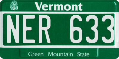 VT license plate NER633