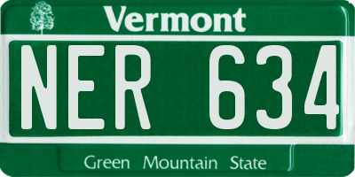 VT license plate NER634